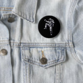 Muay Thai Astronaut Kickboksen Ronde Button 5,7 Cm (In situ)