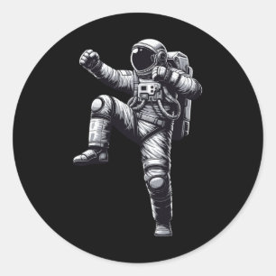 Muay Thai Astronaut Kickboksen Ronde Sticker