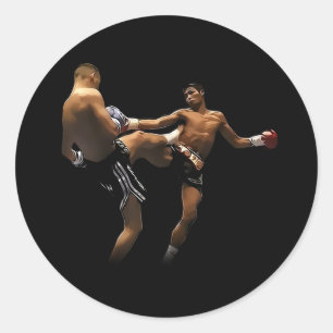 Muay Thai Boxing Action Ronde Sticker
