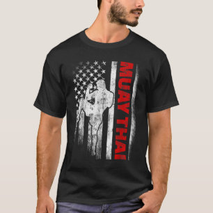 Muay Thai Boxing Amerikaanse vlag T-shirt