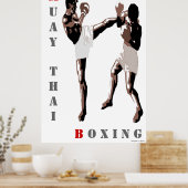Muay Thai Boxing Poster (Keuken)