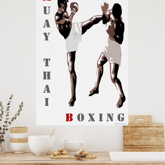 Muay Thai Boxing Poster (Keuken)