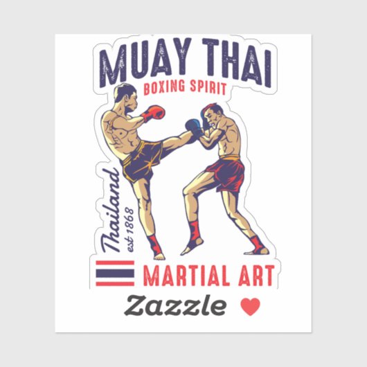 Muay Thai Boxing Spirit Sticker (Vel)
