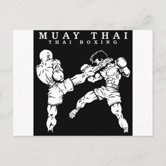 muay thai briefkaart (Voorkant)