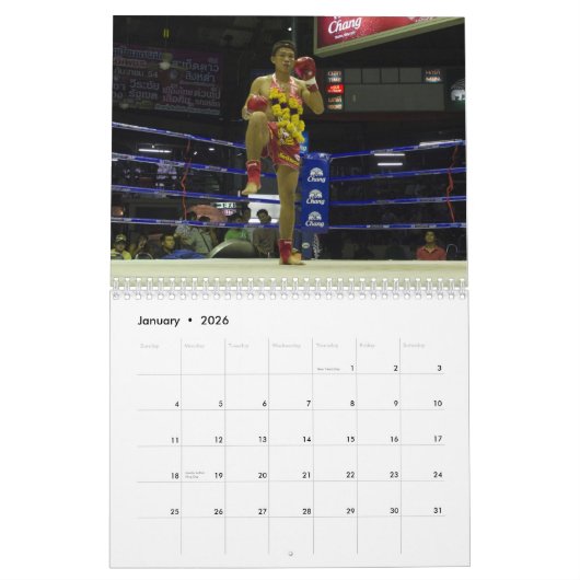 Muay Thai Calendar Kalender (Jan 2026)