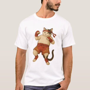 Muay Thai Cat Fighter T-Shirt – Grappige Krijgskun