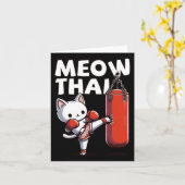 Muay Thai Cat Meow Thai Kaart (Gele Bloem)