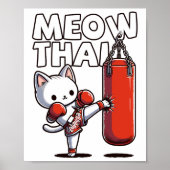 Muay Thai Cat Poster (Voorkant)