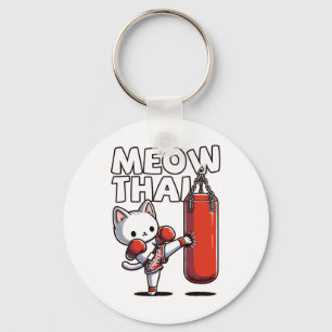 Muay Thai Cat Sleutelhanger