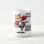 Muay Thai Cute Boxe et Kicking Cat Mug (Centre)