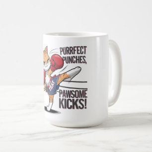 Muay Thai Cute Boxe et Kicking Cat Mug