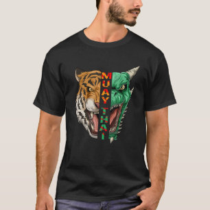 Muay Thai Dragon en Tiger Head Thaiboxing T-shirt