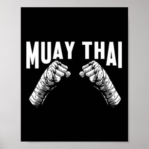 Muay Thai Fighter Fists MMA Club vechtsport Poster
