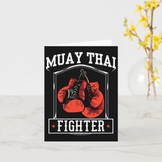 Muay Thai Fighter Hob1 Kaart (Gele Bloem)