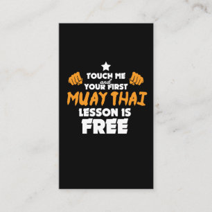 Muay Thai Gift Funny Martial Arts Quote Fighter Visitekaartje