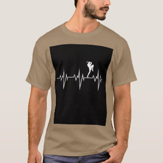 muay thai heart beat thailand martial art Graphic T-shirt