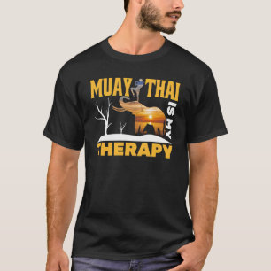 Muay Thai is mijn therapie, boksende citaten T-shirt