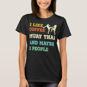 Muay Thai Kick Boksen Martial Art - MMA Koffie Ret T-shirt