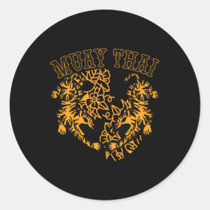 Muay Thai Kick Boxing Tiger Thailand Mial MMA Ronde Sticker