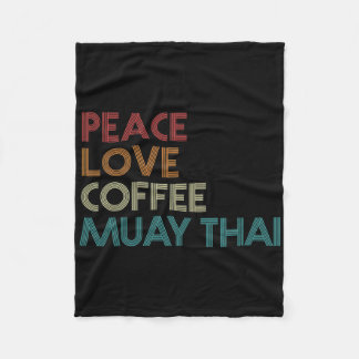 Muay Thai Kickboksen Martial Arts Koffie Liefhebbe Fleece Deken