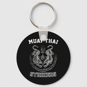 Muay Thai Kickboksen Tijger Vechter Sak Yant Mma Sleutelhanger