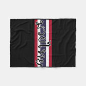 Muay Thai Kickboxing Flag  Fleece Deken (Voorkant (Horizontaal))