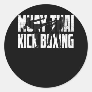 Muay Thai Kickboxing Professional Fighters Martial Ronde Sticker