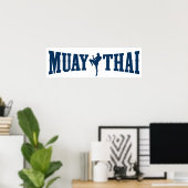 Muay Thai Logo Poster (Thuiskantoor)