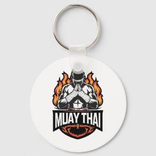 Muay Thai Logo - Thai Boxing Fighter Sleutelhanger
