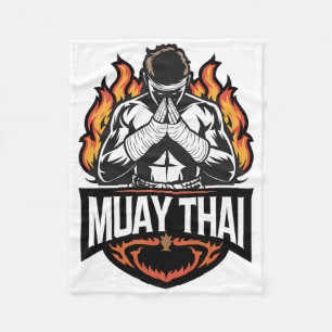 Muay Thai-logo - Thaise boksvechter Fleece Deken