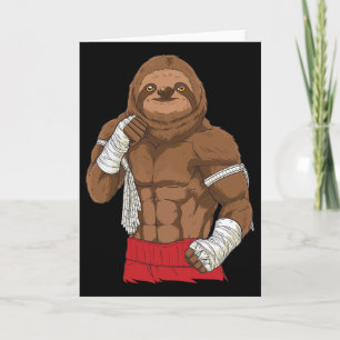 Muay Thai Luiaard Kickboksen Vechters Kaart