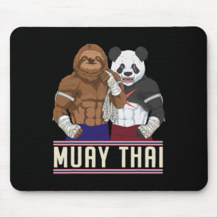 Muay Thai Luiaard Panda Kickbokser Muismat