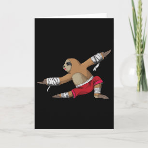 Muay Thai Luiaard Tijdens Kickboksen Als Karate Tr Kaart
