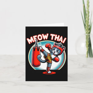 Muay Thai Martial Art Thai Boxing Cat Meow Thai Fo Kaart