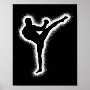 Muay Thai Martial Arts Kickboxer Kinderen Jongens Poster