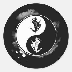 Muay Thai Martial Arts Thai Boxing Yin Yang Coach Ronde Sticker