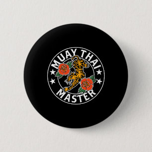 Muay Thai Master Vechtersboksen Hobby Vechtkunst Ronde Button 5,7 Cm