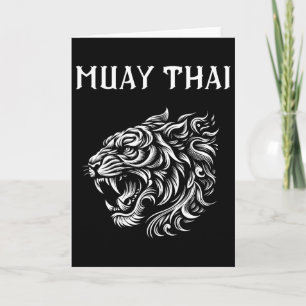 Muay Thai Mma Gevecht Tattoo Tijger Brul Kickbokse Kaart