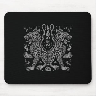 Muay Thai Mma Gevecht Tattoo Twin Tiger Kickboksen Muismat