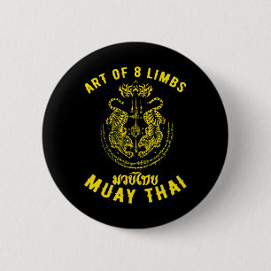 Muay Thai Mma Tijger Acht Leg Kickboksen Ronde Button 5,7 Cm