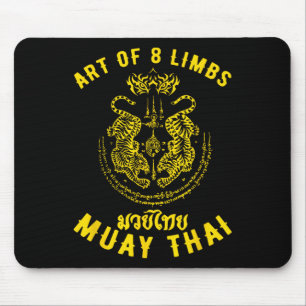Muay Thai Mma Tijger Kunst Van 8 Ledematen Kickbok Muismat