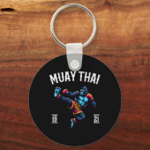 Muay Thai Monkey - Kickboxing And Monkey Thai Boxi Sleutelhanger (Voorkant)