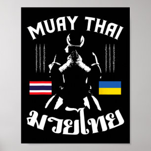 Muay Thai Oekraine Oekraïense Vechtkunsten Thai Bo Poster