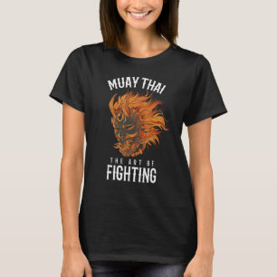 Muay Thai Oni Vechters Thai Boksen Oni Masker Hann T-shirt