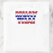 Muay Thai Ovale Sticker (Tas)