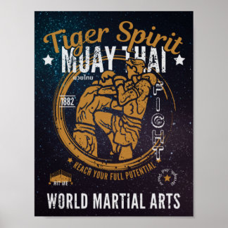 Muay Thai Poster - Tiger Spirit