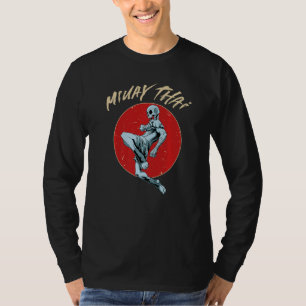 Muay Thai Skelet Griezelig Muay Thai Skelet T-shirt