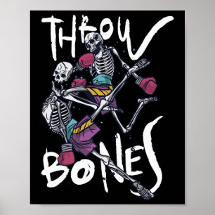 Muay Thai Skelet - Thaise Boksen En Kickboksen Poster