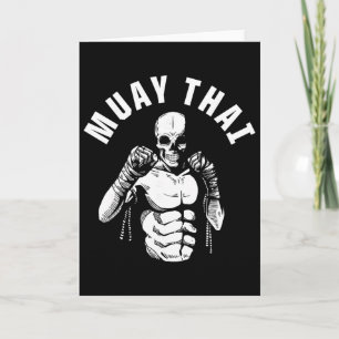 Muay Thai Skelet Vechters Mma Club Coach Martial  Kaart