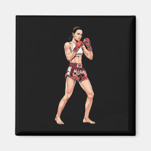 Muay Thai Stance Comt Sporten Een Kickboksliefhebb Magneet